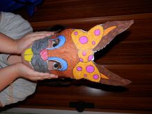 Maska z papíru-zajíček