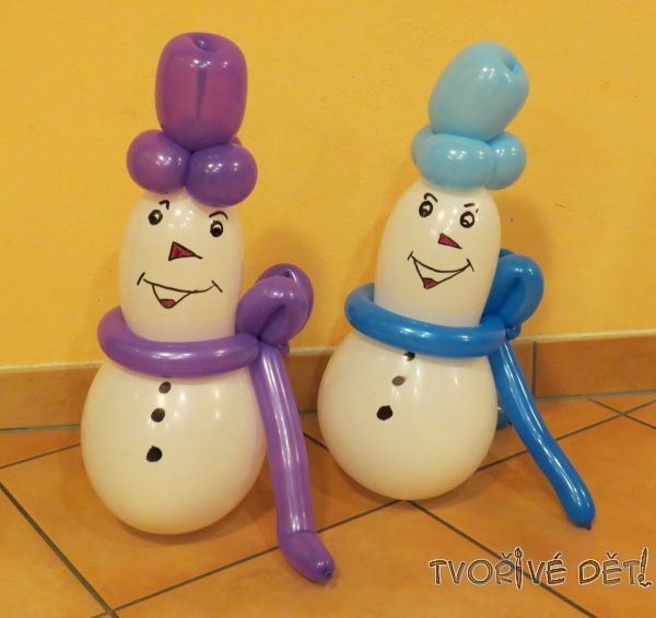 Sněhuláci z balonků