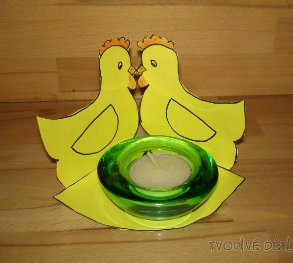 Velikonoční tvoření - dekorace ke svícnu